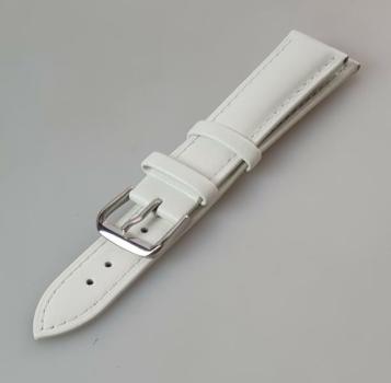 Leder Uhrenband weiss, Stegbreite: 12 mm