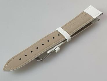 Preview: Leder Uhrenband weiss, Stegbreite: 12 mm