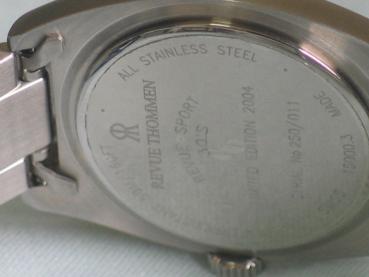 Revue Thommen Sport 30´s Limited Edition, ungetragen. Tresoruhr, NP 1.650, - EUR