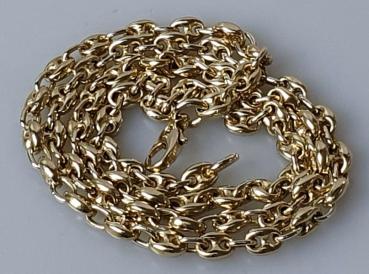 Bohnenkette aus 750er Gelbgold, Länge 57,5 cm, Gewicht: 50,3g