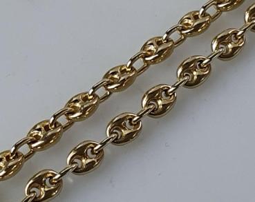 Bohnenkette aus 750er Gelbgold, Länge 57,5 cm, Gewicht: 50,3g