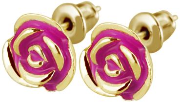 Preview: Cham Cham Ohrstecker, Goldfarbig/Mehrfarbig, VE 3 Stück