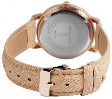 Preview: Excellanc Damenuhr mit Textilarmband