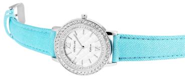 Preview: Excellanc Damenuhr mit Textilarmband