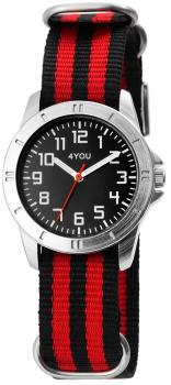 Preview: 4You Unisexuhr mit Textilarmband