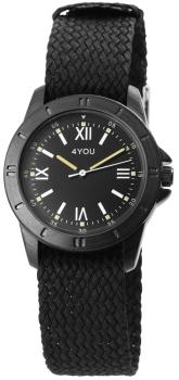 Preview: 4You Unisexuhr mit Textilarmband