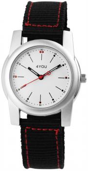 4You Damenuhr mit Textilarmband
