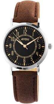 4You Unisexuhr mit Kunstlederband