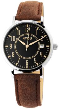 Preview: 4You Unisexuhr mit Kunstlederband