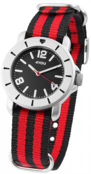 4You Unisexuhr mit Textilarmband