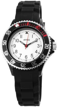 Preview: 4You Damenuhr mit Silikonarmband