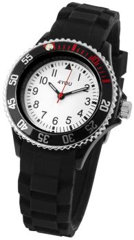 4You Damenuhr mit Silikonarmband