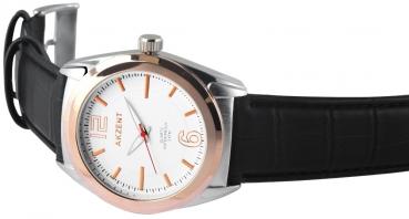Akzent Herrenuhr mit Kunstlederband