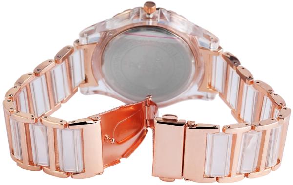 Adrina Damenuhr mit Metallarmband, rosegoldfarbig
