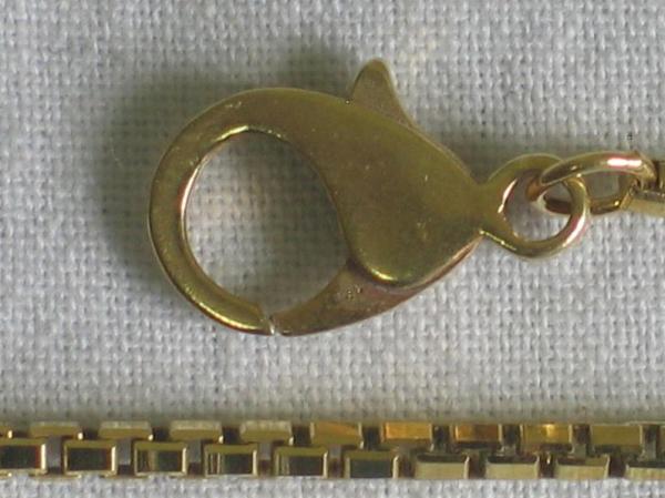 Venezianerhalskette aus 333er Gelbgold mit großem Karabinerverschluss, Länge 50,2 cm, Gewicht: 8,3g