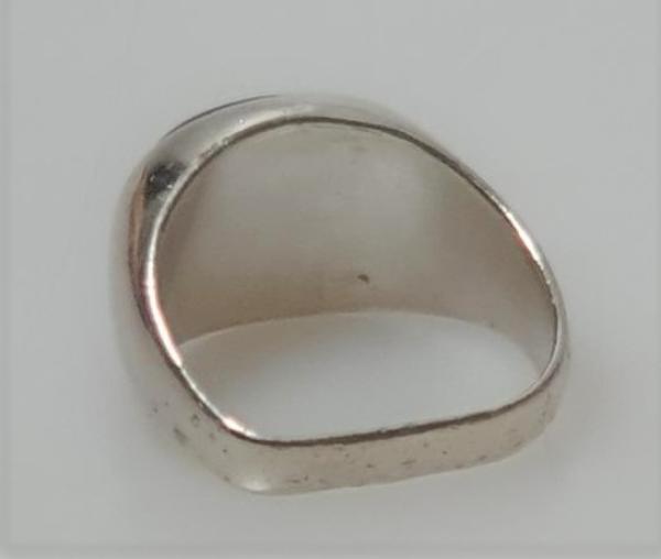 Ring aus 925er Silber mit blau/schwarzem Schmuckstein, Größe 60, Gewicht: 10,8g