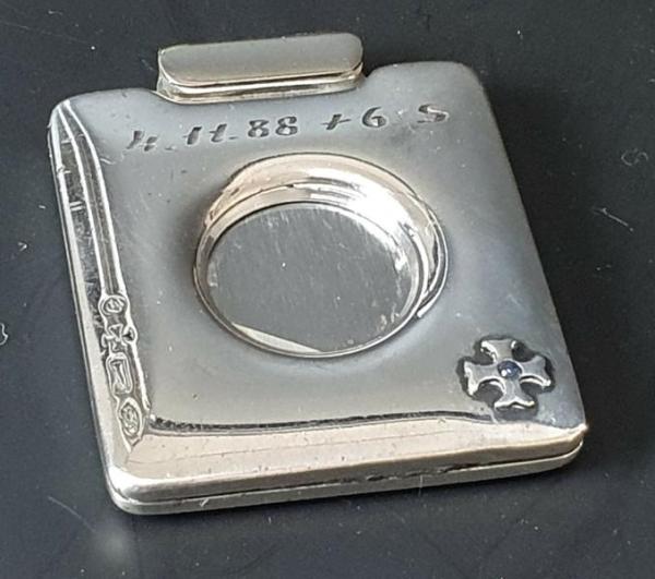 Vintage Zigarrenabschneider "Guillotine" aus 925er Sterlingsilber, Donatus Solingen, Gewicht: 60g
