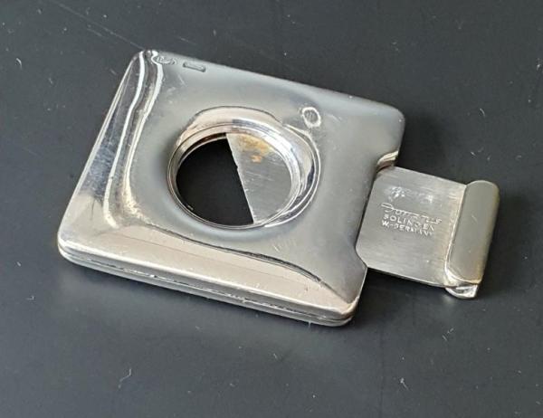 Vintage Zigarrenabschneider "Guillotine" aus 925er Sterlingsilber, Donatus Solingen, Gewicht: 60g