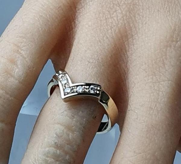 Diamantring aus 585er Gelbgold, Ringgröße 53, Gewicht: 4,1g