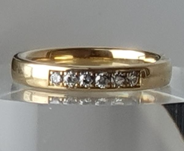DEY Ring aus 750er Gelbgold mit 6 Diamanten 0.18 ct. , Größe 53 Gewicht: 6,1g