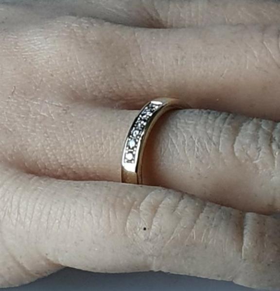 DEY Ring aus 750er Gelbgold mit 6 Diamanten 0.18 ct. , Größe 53 Gewicht: 6,1g