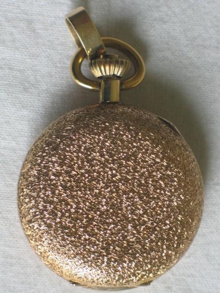 Ketten Taschenuhr mit Motiv, 585er Gold Durchmesser 30 mm, Gewicht: 24,3g