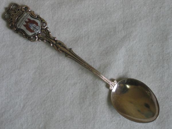 Sammellöffel "Hallenberg Sauerland", 90er versilbert, Länge: 9,5 cm, Gewicht: 7,6g