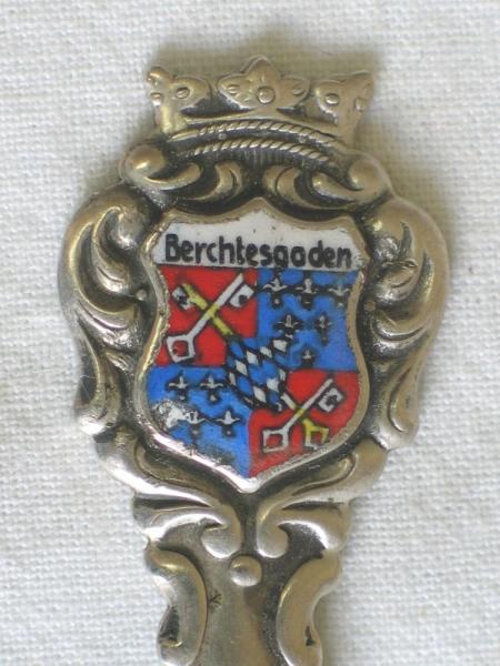 Sammellöffel "Berchtesgarden", versilbert 90er Auflage, Länge: 11 cm, Gewicht: 12,4g