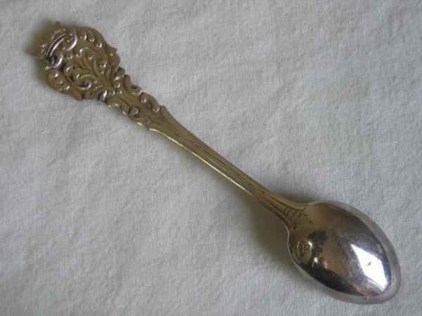 Sammellöffel "Berchtesgarden", versilbert 90er Auflage, Länge: 11 cm, Gewicht: 12,4g