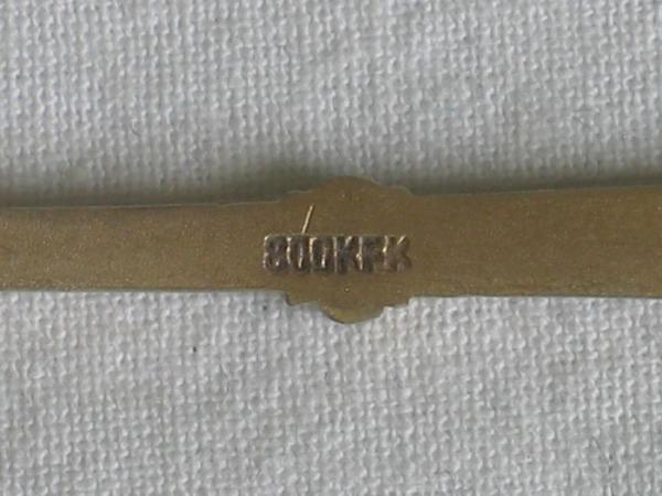 Sammellöffel "Bernkastel", Silber 800er, matt vergoldet, Länge: 13 cm, Gewicht: 13g