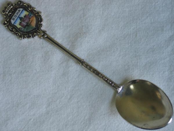 Sammellöffel "Roma (Rom)", versilbert, Länge: 10,5 cm, Gewicht: 11,0g