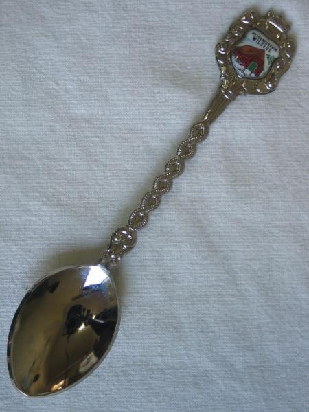 Sammellöffel "Heidemuseum Wilsede", versilbert, Länge: 11,5 cm, Gewicht: 14,8g