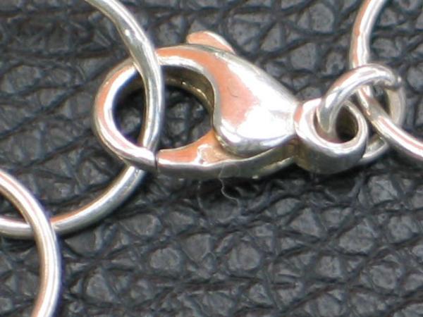 Ring Halskette aus 925er Sterlingsilber, Gewicht: 19,6g