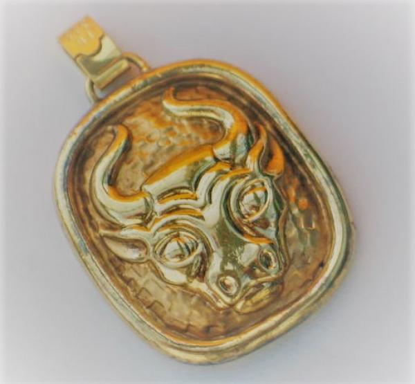 Sternzeichenanhänger "Stier", 333er Gold, Gewicht: 6,8g