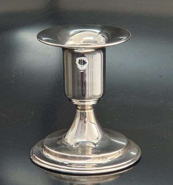 Antiksilber: Kleiner Kerzenständer "A. Ceron" aus 925er Sterlingsilber, Gewicht: 50,2g