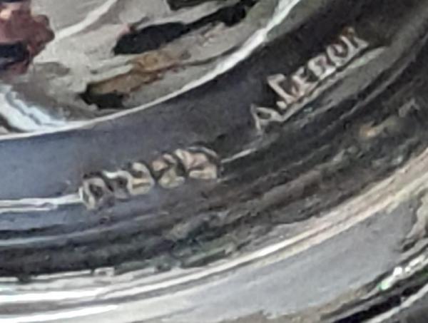 Antiksilber: Kleiner Kerzenständer "A. Ceron" aus 925er Sterlingsilber, Gewicht: 50,2g