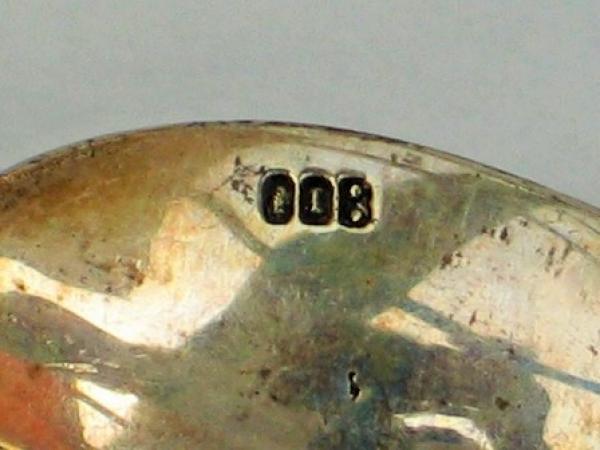 3x Teelöffel "AMD" aus 800er Silber Gewicht : 27,6 Gramm