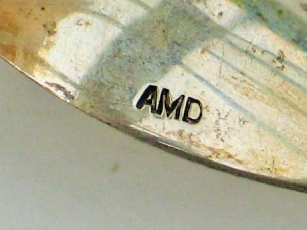 3x Teelöffel "AMD" aus 800er Silber Gewicht : 27,6 Gramm