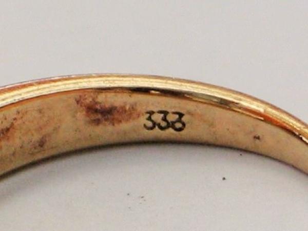 Ring aus 333er Gelbgold mit Zirkonia, Größe 51, Gewicht: 1,9g
