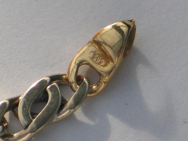 Doppelankerkettenarmband aus 585er Gelb- und Weißgold, Länge 18,5 cm, Gewicht: 10,7g