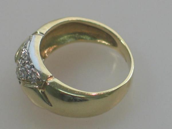 Diamantring aus 585er Gelbgold mit 0.11 ct., Größe 50, Gewicht: 4,1g