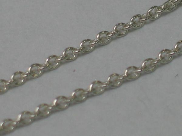 Feine Ankerkette aus 835er Silber, Länge: 46,0 cm, Gewicht: 2,0g
