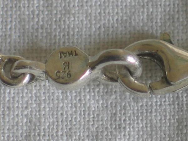 Wunderschönes Collier aus 925er Sterlingsilber mit 25 Schmucksteinen, Länge 51,5 cm Gewicht: ca. 16,3 Gramm