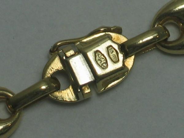 Bohnenhalskette, Bohnen 7,3mm, 750er Gelbgold, Länge 83,0 cm, Gewicht: 55,1g