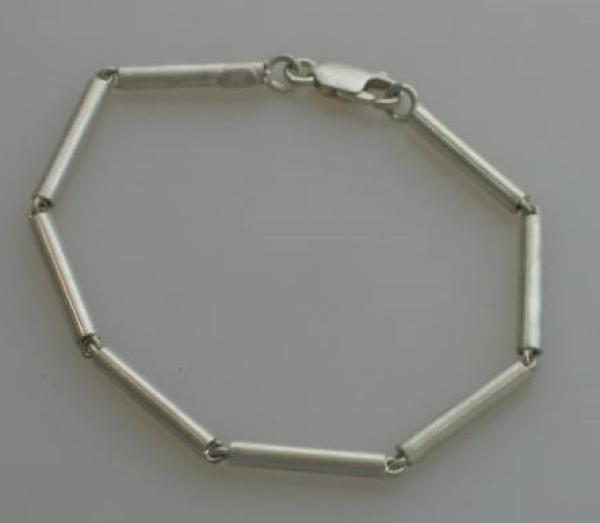 Stäbchen Armband, 925er Sterlingsilber, Länge: 20,5 cm , Gewicht: 9,6g