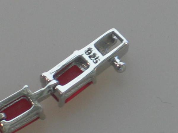 Schmucksteinarmband, 925er Sterlingsilber, Länge: 16,5 cm + 2,5 cm Verlängerung, Gewicht: 9,3g