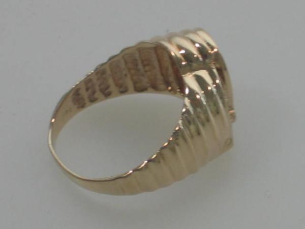 Unisex Ring "Hufeisen" mit Diamanten, 585er Gold, Größe 55, Gewicht: 6,7g