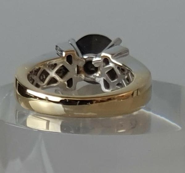 Ring "Black Diamond" 750er Gold mit 29 Diamanten, 4.5 ct., Größe 54, Gewicht: 11,3g