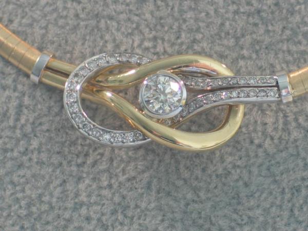 Top Elegantes Diamanten Collier mit 2.0 ct. aus 750er Gold, Gewicht: 33,0g