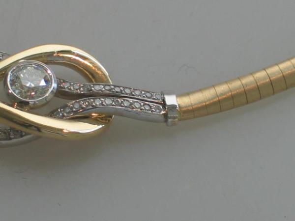 Top Elegantes Diamanten Collier mit 2.0 ct. aus 750er Gold, Gewicht: 33,0g